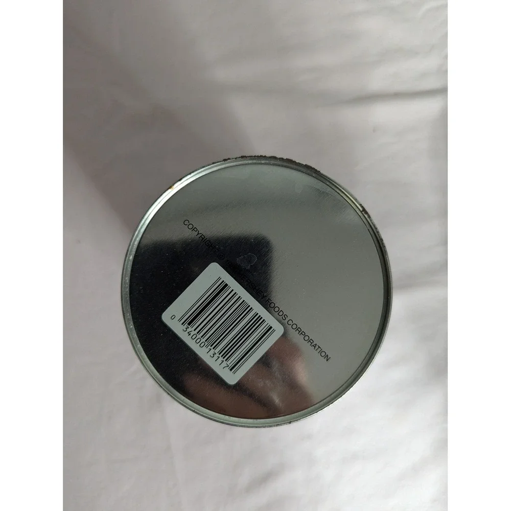 Vintage design Hershey Kisses chocolates 1980's EMPTY canister tin‎